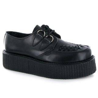  Underground Creepers Camaro Black Leather Mens Shoes 