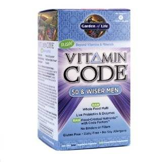 Garden of Life Vitamin Code 50 and Wiser Mens Multivitamin Supplement 