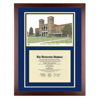 UCLA Diploma Frame with Artwork in Standard Black Frame University of 