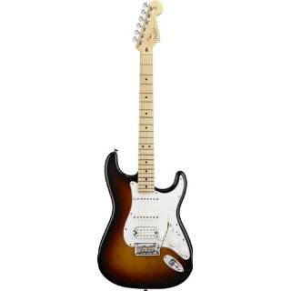   ® HSS Electric Guitar, Black, Maple Fretboard: Musical Instruments