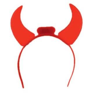 Light Up Glowing Red Devil Horns LED Costume Headband