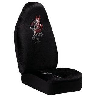 Auto Expressions Amy Brown Rose Black Universal Fit Front Seat Cover