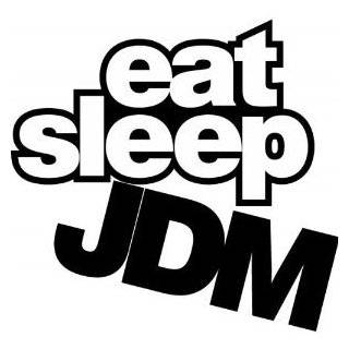   SLEEP JDM   6 WHITE   Custom Vinyl Decal Window Sticker: Automotive