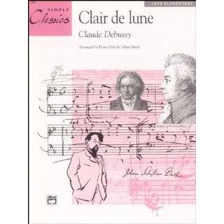  Clair De Lune Debussy Big Note Sheet Music Claude Debussy Books