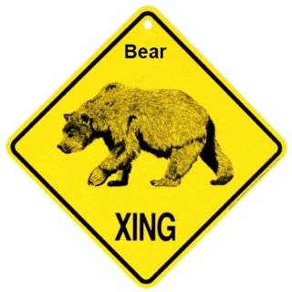  Bear Crossing Sign   Bear Decor Patio, Lawn & Garden