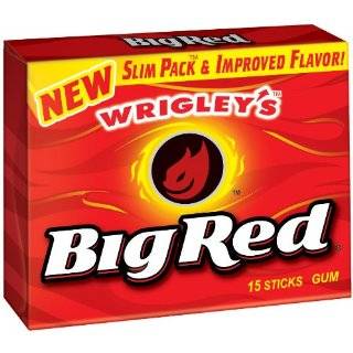 Wrigleys Big Red Gum, 15 Stick Slim Packs (Pack of 20 Slim Packs)