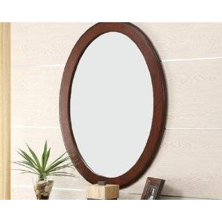  Minka Oval Cherry Finish Wood Mirror