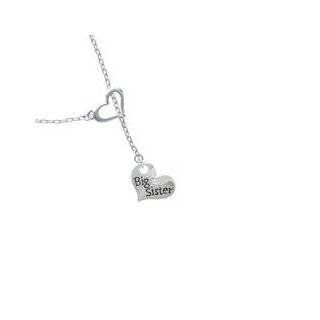   Sister Heart with Clear Swarovski Crystal Silver Plated Heart Lar
