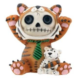 Brown Tigrrr With Small Tiger Furry Bones Collectible Statue Figurine