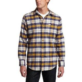 Faconnable Jeans Mens Brushed Twill Flannel Henley Shirt