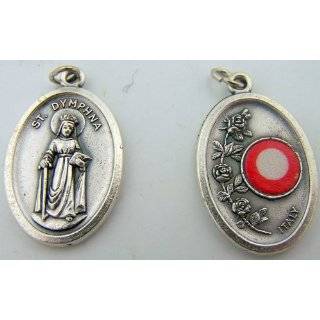   Catholic 3rd Class Relic Piece of Cloth & Medal From Saint St Dymphna