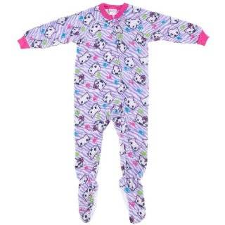  St. Eve Kitty and Monkey Pink Footed Pajamas for Girls 
