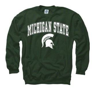  Michigan State Spartans Green Arch Crewneck Sweatshirt 