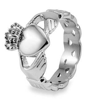   Claddagh Ring with Celtic Knot Eternity Design (6.0mm)   Sizes 5 13