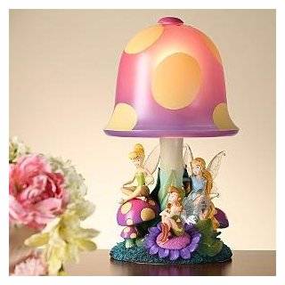  Disney Tinkerbell Tinker Bell Fairies Mushroom Lamp Light 