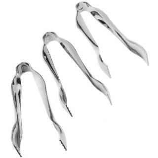 Mozaik Serving Tongs, Silver, 3 Count Small Tongs (Pack of 6)