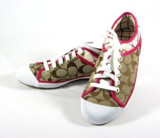 COACH ZORRA WALKING SNEAKERS SHOES (Khaki/Magenta) (Size 8.0) Shoes