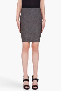 T By Alexander Wang Grey Marled Twist Skirt for women