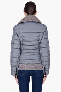 Moncler Grey Sheep Fur Collar Frene Jacket for women