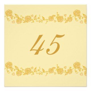 45.o Invitaciones del aniversario de boda Comunicados Personales de