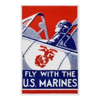 WWII Marine Corps Aviation Poster