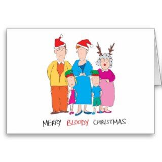 Merry Bloody Christmas Greeting Card