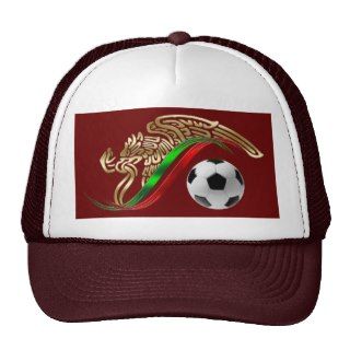 Mexico flag emblem Soccer futbol Logo Trucker Hat