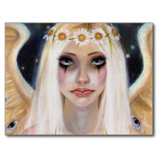 Spirited Away   Blonde Angel with a daisy crown Post Card