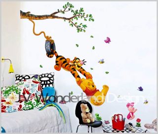 Childrens / Kids Bedroom Rainbow Wall Stickers (Girls Baby Art Flowers  Sticker)