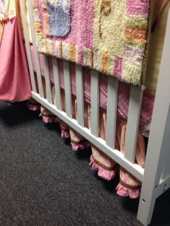 Cocalo Tropical Punch Crib Skirt Dust Ruffle Baby Girl Pink Crib Bedding