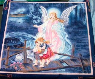 Religion Religious Guardian Angel Fabric Throw Pillows