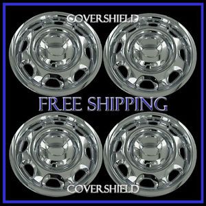 Pc Ford F Chrome Wheel Skins Hub Caps Rim Covers Lug Steel