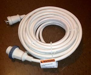Hubbell Power Cord 30 Amp 50 Feet White New Marine Boat