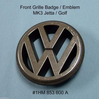 VW MK3 Front Grille Badge Emblem Jetta Golf 93 98 191853601H Passat 1HM853600A