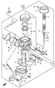 Suzuki Ozark 250 Carburetor Carb Assembly 2002 2009 13200 05G00 LTA 250 LTF 250