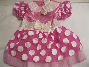 Baby Girl Minnie Mouse Costume Halloween Size 12 18 Months Dress Only