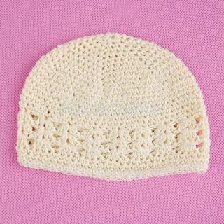 Baby Kids Knit Crochet Beanie Skull Ski Hat Cap Beige