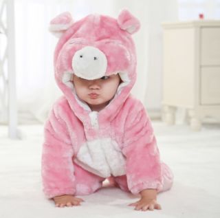 Baby Boy Girl Kids Fleece Animal Costume Baby Romper Outfit Playsuit Gift New