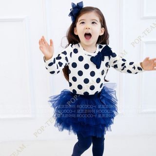 Toddler Girls Kids Clothes 2pcs Set Dress Top Leggings Skirts 2 8Y Outfits TY3