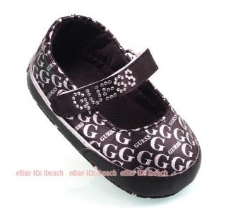 Soft Sole Infant Baby Girl Mary Jane Rhineston Crib Shoes Age 3 6 9 12 18 Months
