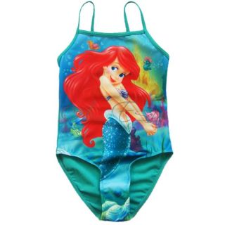 Girl Kid Princess Ariel Mermaid Swimsuit Swimwear Swim Costume Bathing 2T 4T