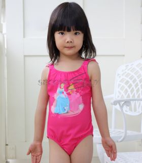 Hot Pink Girls Baby Princess Swimsuit Swimming Costume Tankini Bathing Suit New
