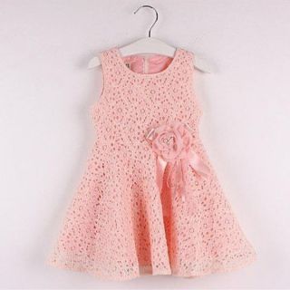 Kids Toddlers Girls Princess Birthday Party Flower Solid Lace Skirt Dress sz2 7Y