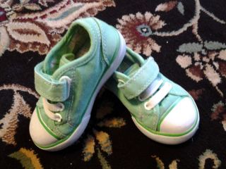 Jumping Beans Toddler Girls Lime Green Canvas Shoes Size 5M