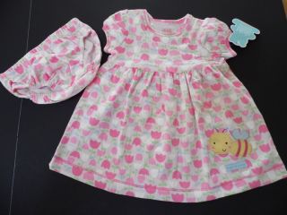 Carter's Baby Girl Set Summer Cotton Dress and Bloomers Size 0 3M New Pink