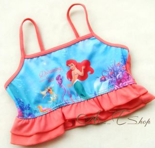 Girls Princess Ariel Mermaid Swimming Swim Costume Tankini Ages 2 7 Years BNWT