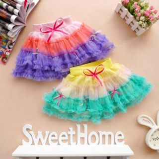 Cute Colorful Girl Baby Child Princess Pettiskirt Dancewear Tutu Dress Skirt