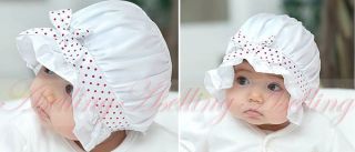 Kids Baby Girl Infant Toddler Summer Cute Polka Dots Lace Bow Hat Cap for 2 12M
