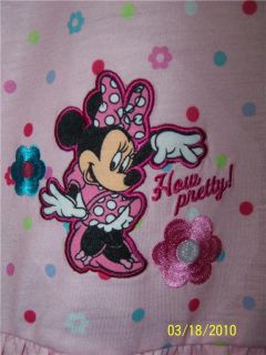 Polka Dot Minnie Mouse Nightgown Pajamas New Disney
