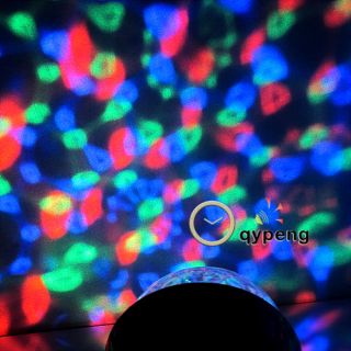 Colorful E27 3W Rotating RGB 3 LED Spot Light Bulb Lamp Chrismas Party Decor